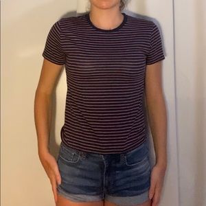 red white and blue basic tee